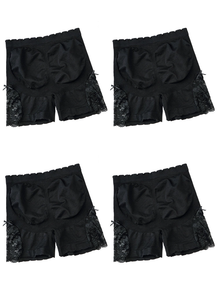 4-pack Women's Midwaist Hip lift Body Safety Boxer Briefs Boyshorts