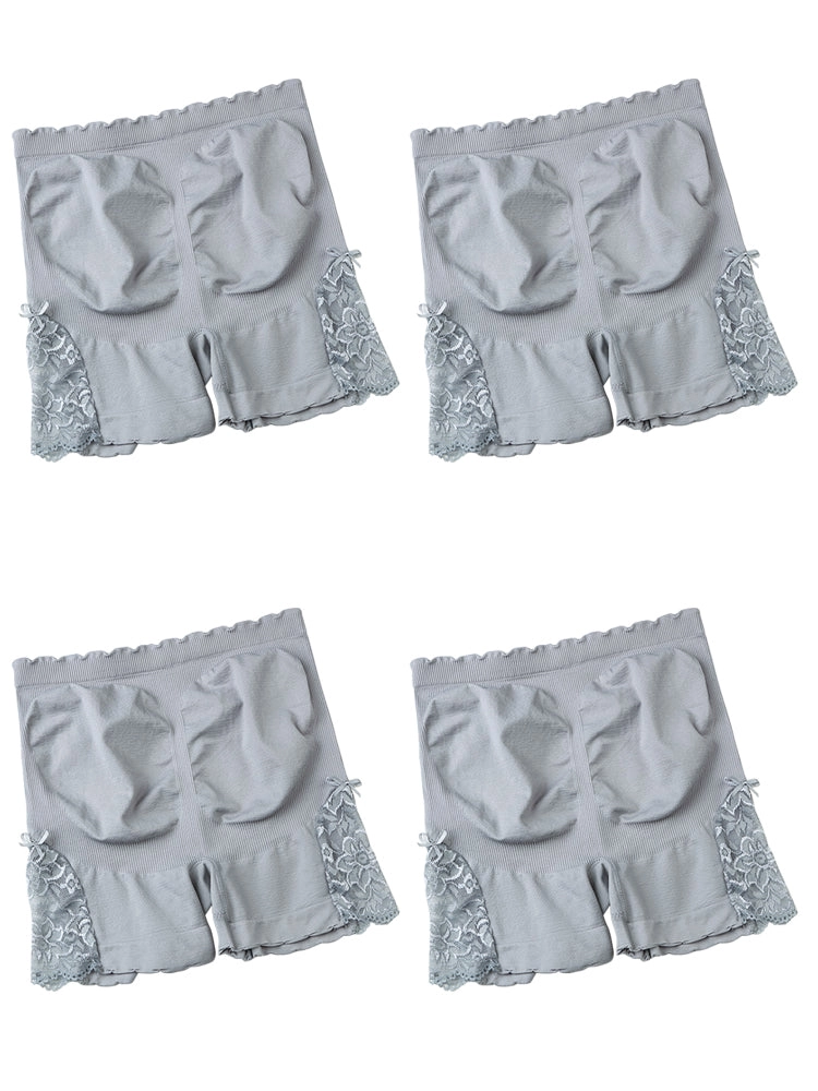 4-pack Women's Midwaist Hip lift Body Safety Boxer Briefs Boyshorts