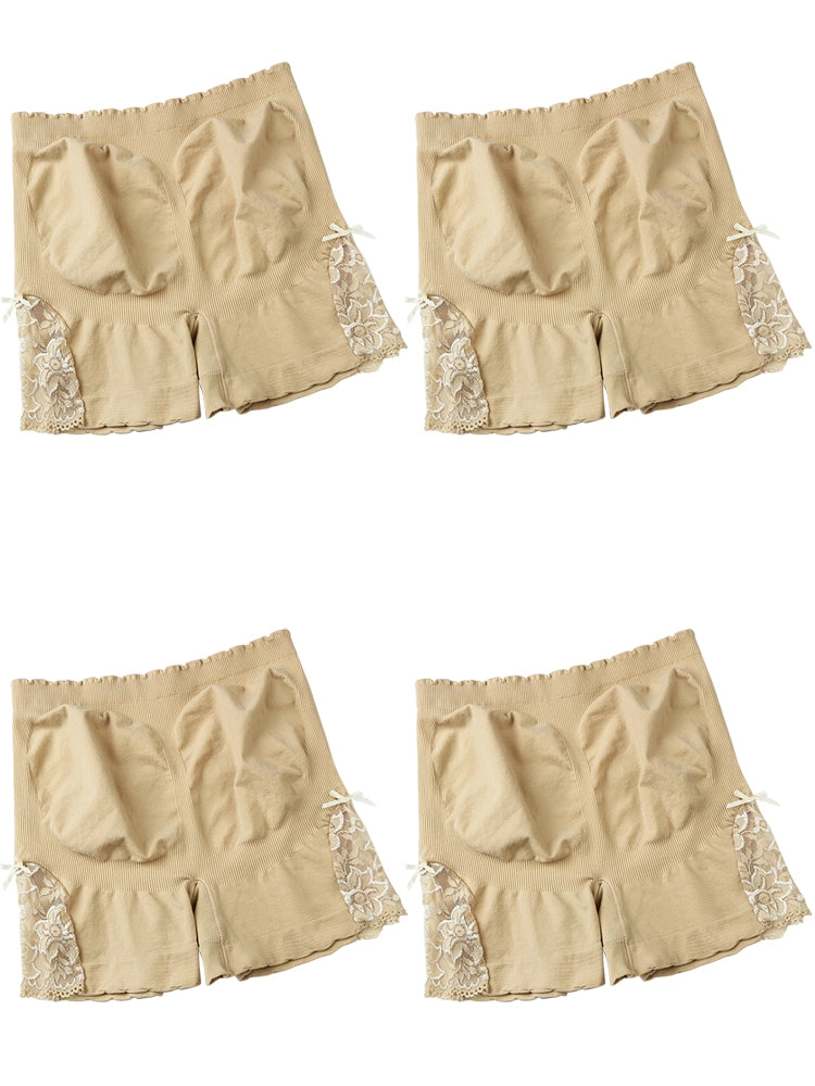 4-pack Women's Midwaist Hip lift Body Safety Boxer Briefs Boyshorts