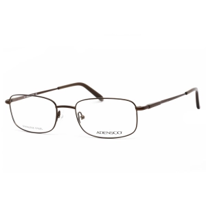 Adensco Men's Eyeglasses - Brown Metal Rectangular Full Rim Frame | Ad 108 01D1 00