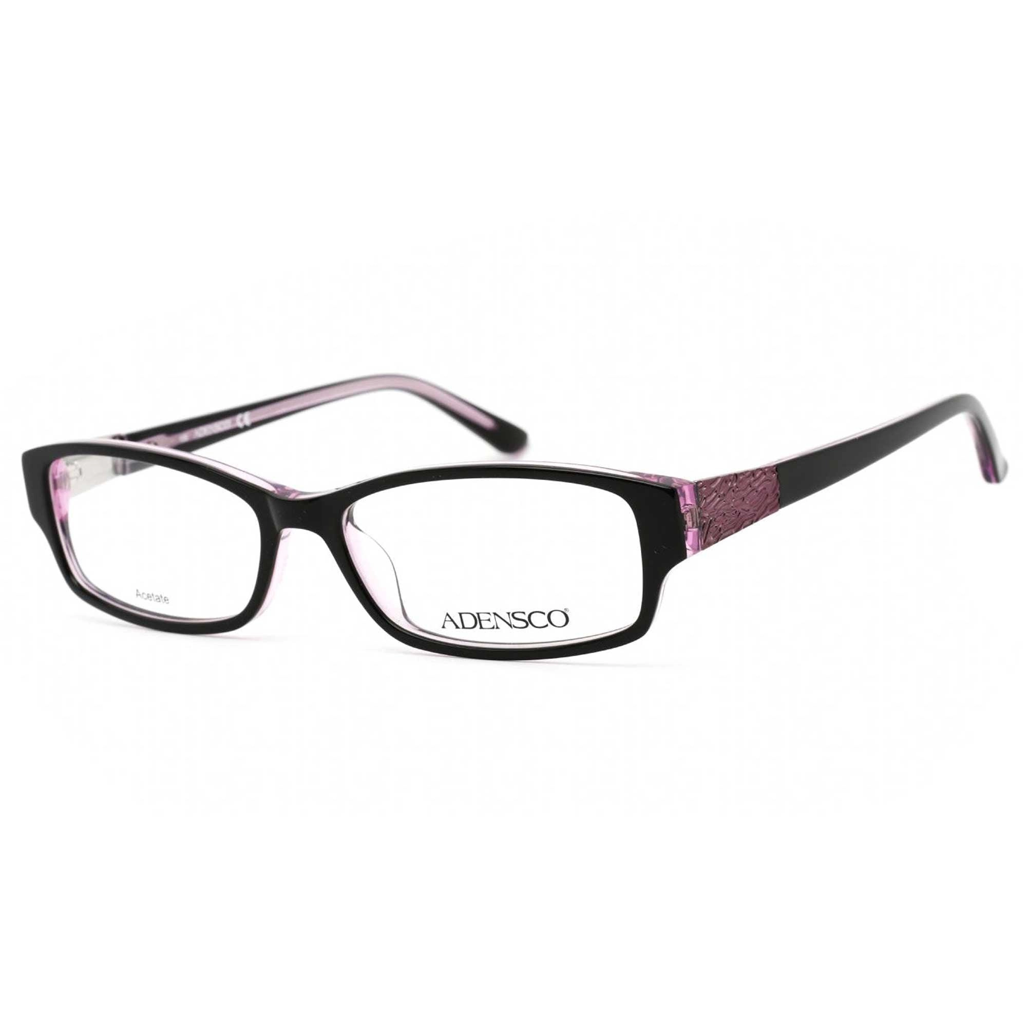Adensco Women's Eyeglasses - Black Plum Full Rim Rectangular Frame | Jan 0JJT 00