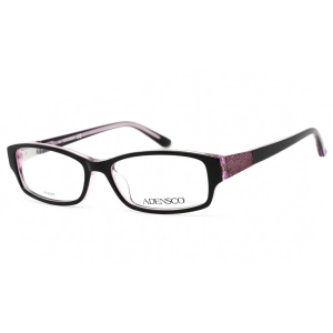 Adensco Women's Eyeglasses - Black Plum Full Rim Rectangular Frame | Jan 0JJT 00