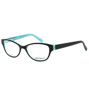 Adensco Women's Eyeglasses - Black Turquoise Full Rim Frame Demo Lens | Ad 201 0DB5 00