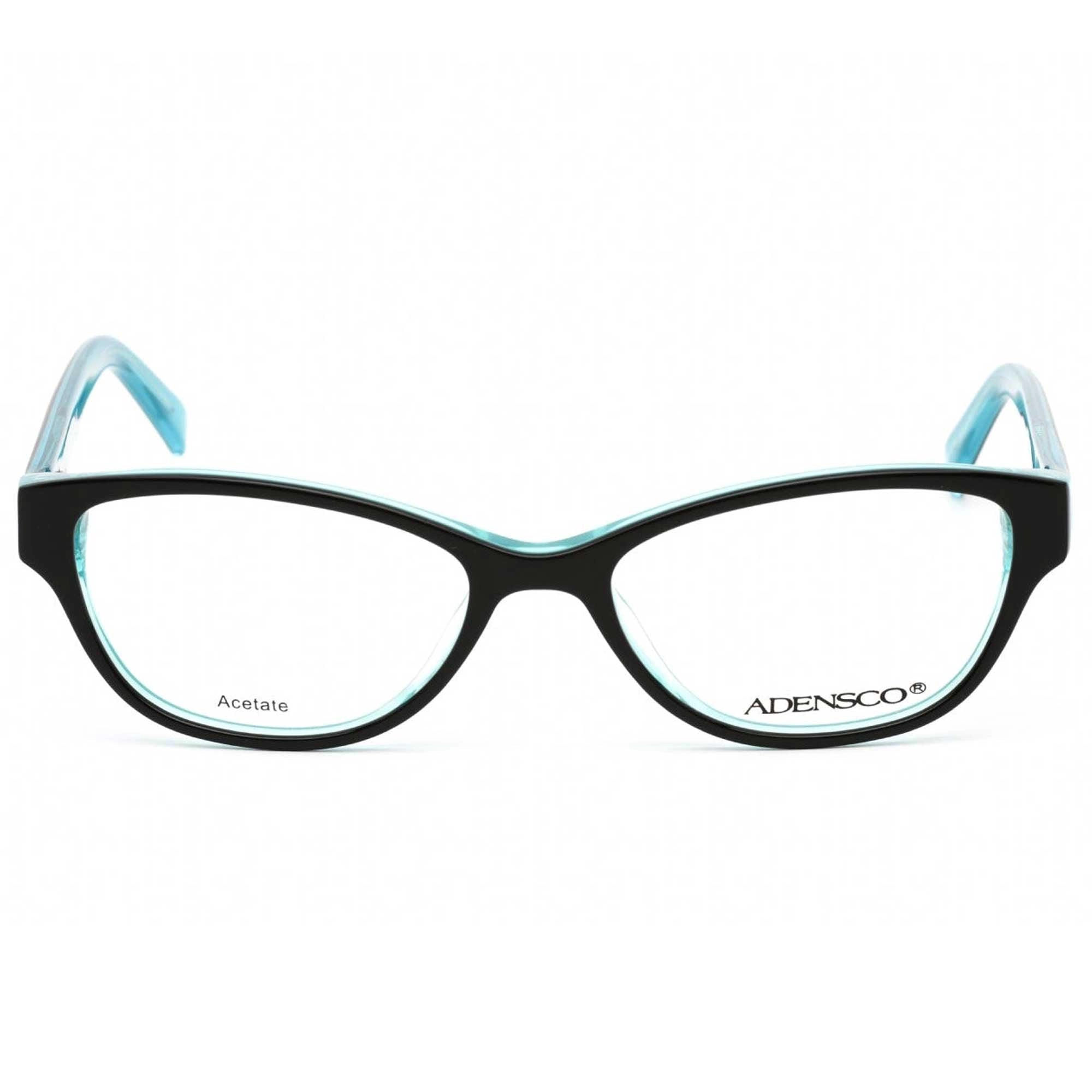 Adensco Women's Eyeglasses - Black Turquoise Full Rim Frame Demo Lens | Ad 201 0DB5 00