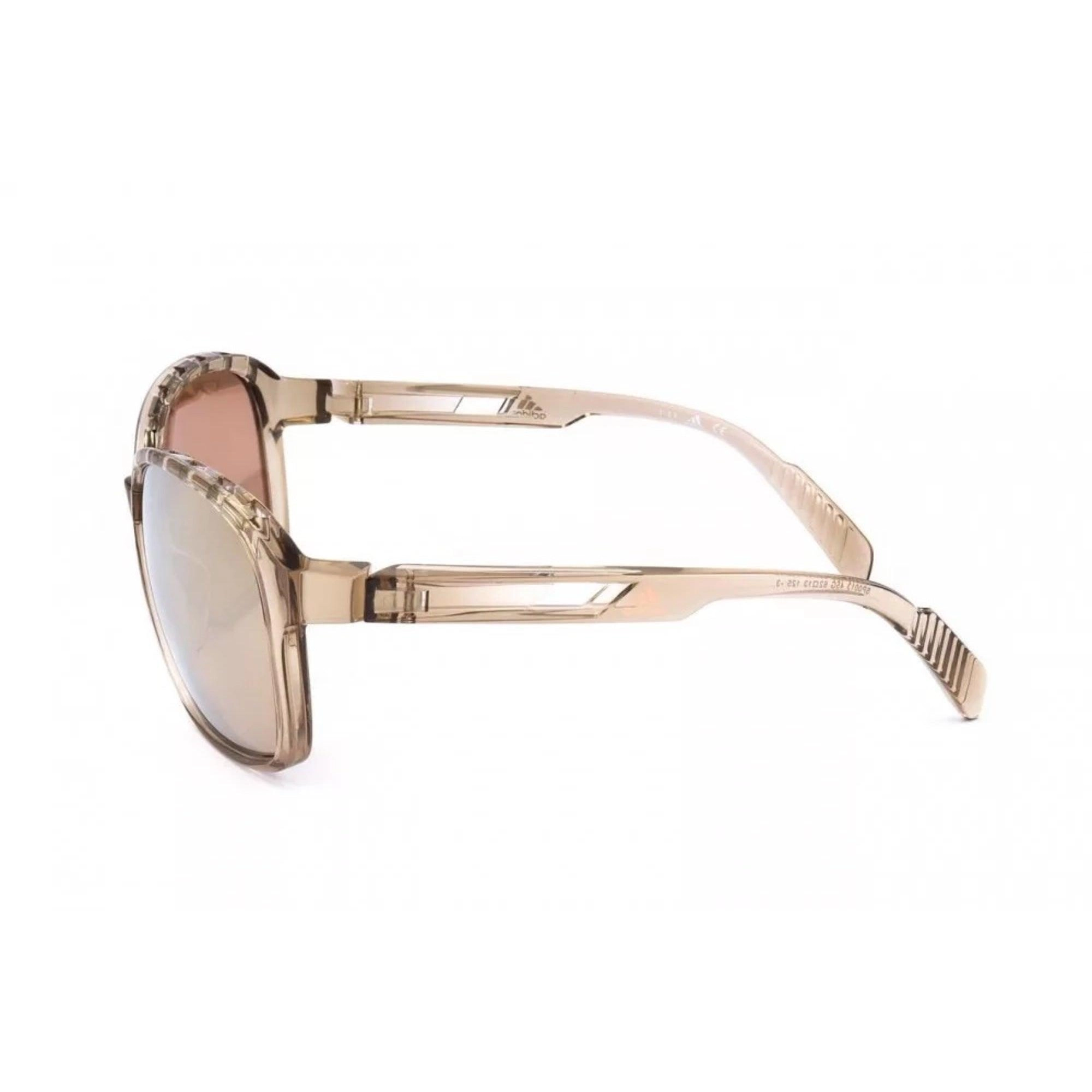 Adidas Women's Sunglasses - Shiny Light Brown Full Rim Frame | ADIDAS SP0013 45G