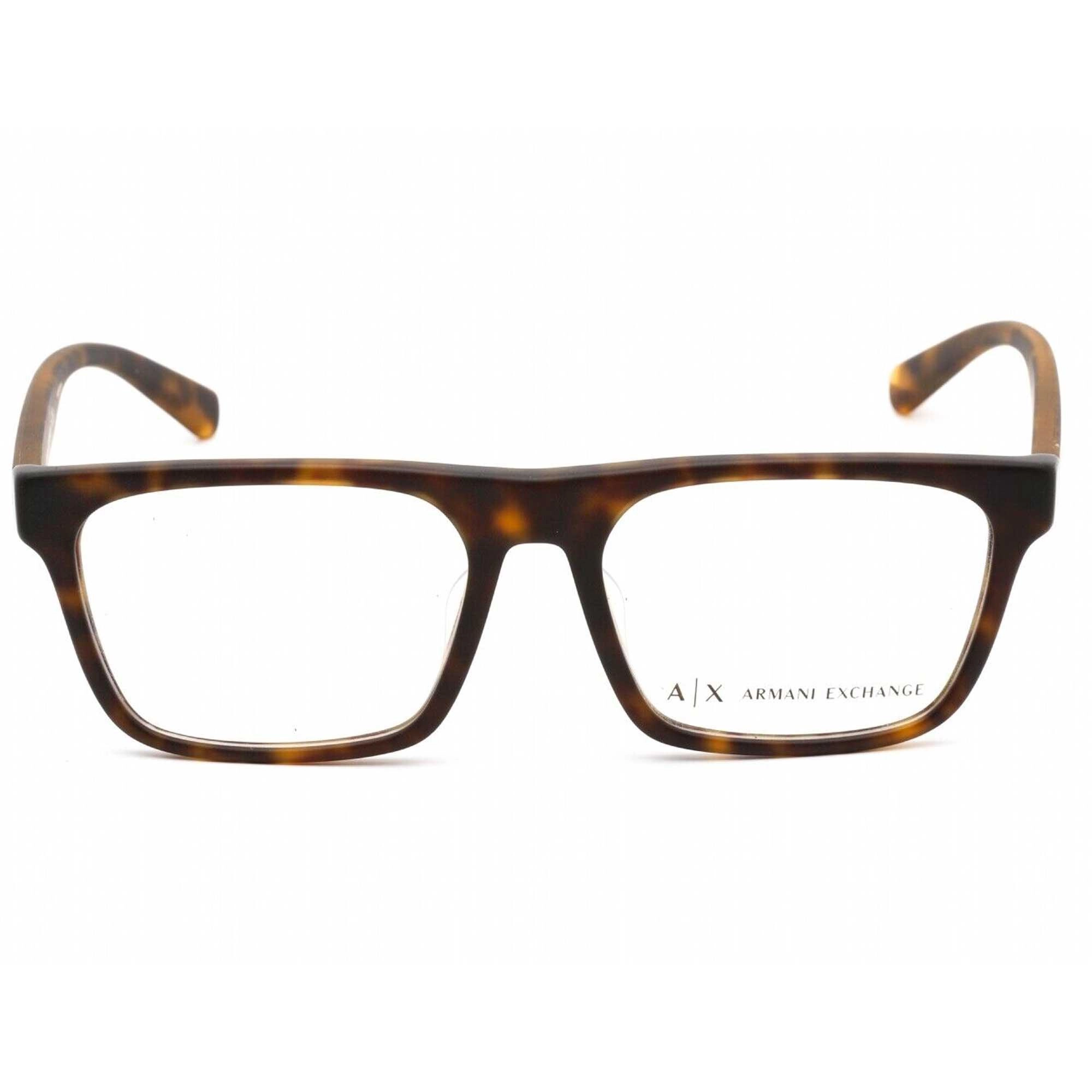 Armani Exchange Men's Eyeglasses - Clear Lens Matte Havana Square Frame | AX3079F 8029