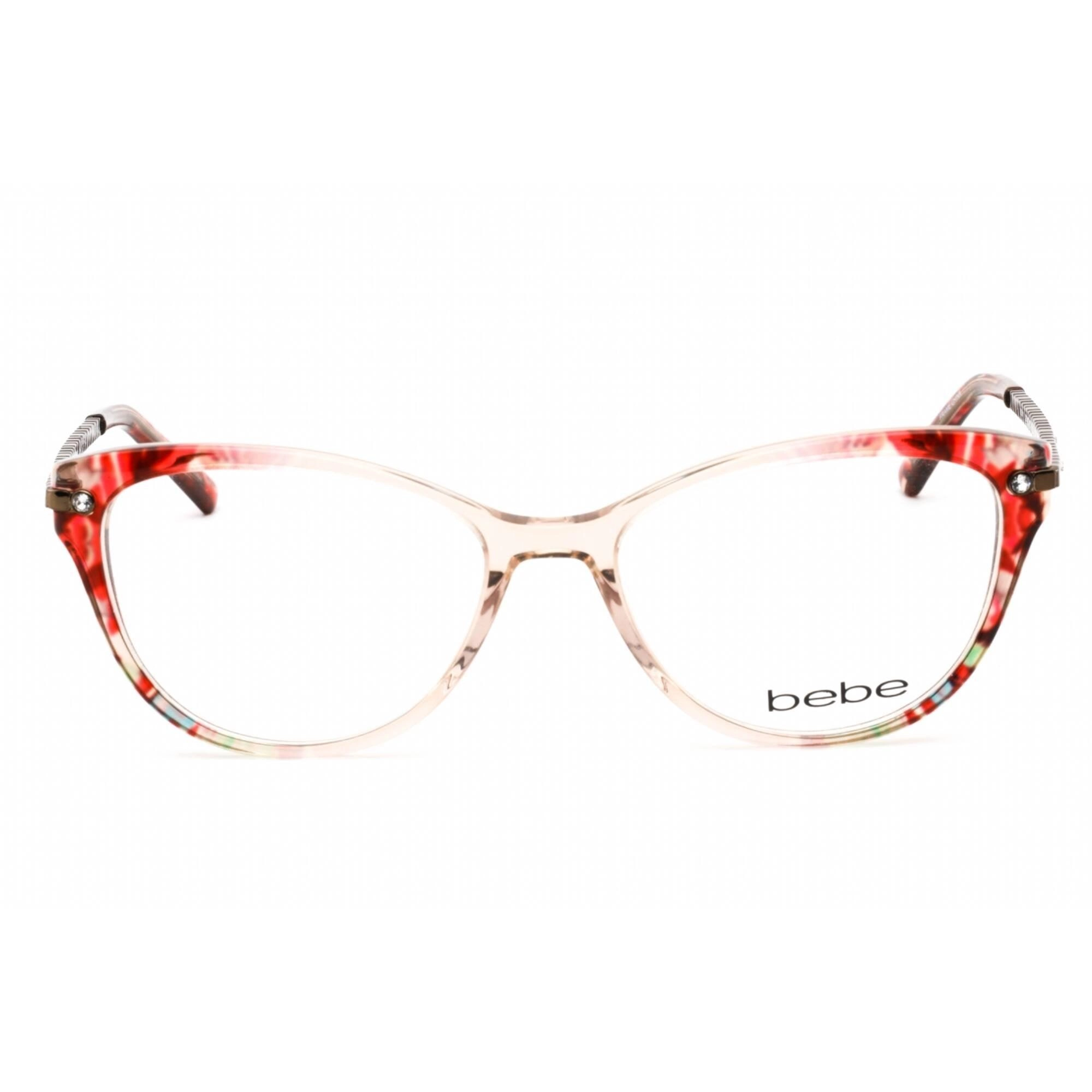 Bebe Women's Eyeglasses - Topaz Floral Rectangular Shape Frame Clear Lens | BB5181 200
