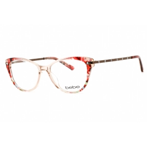 Bebe Women's Eyeglasses - Topaz Floral Rectangular Shape Frame Clear Lens | BB5181 200