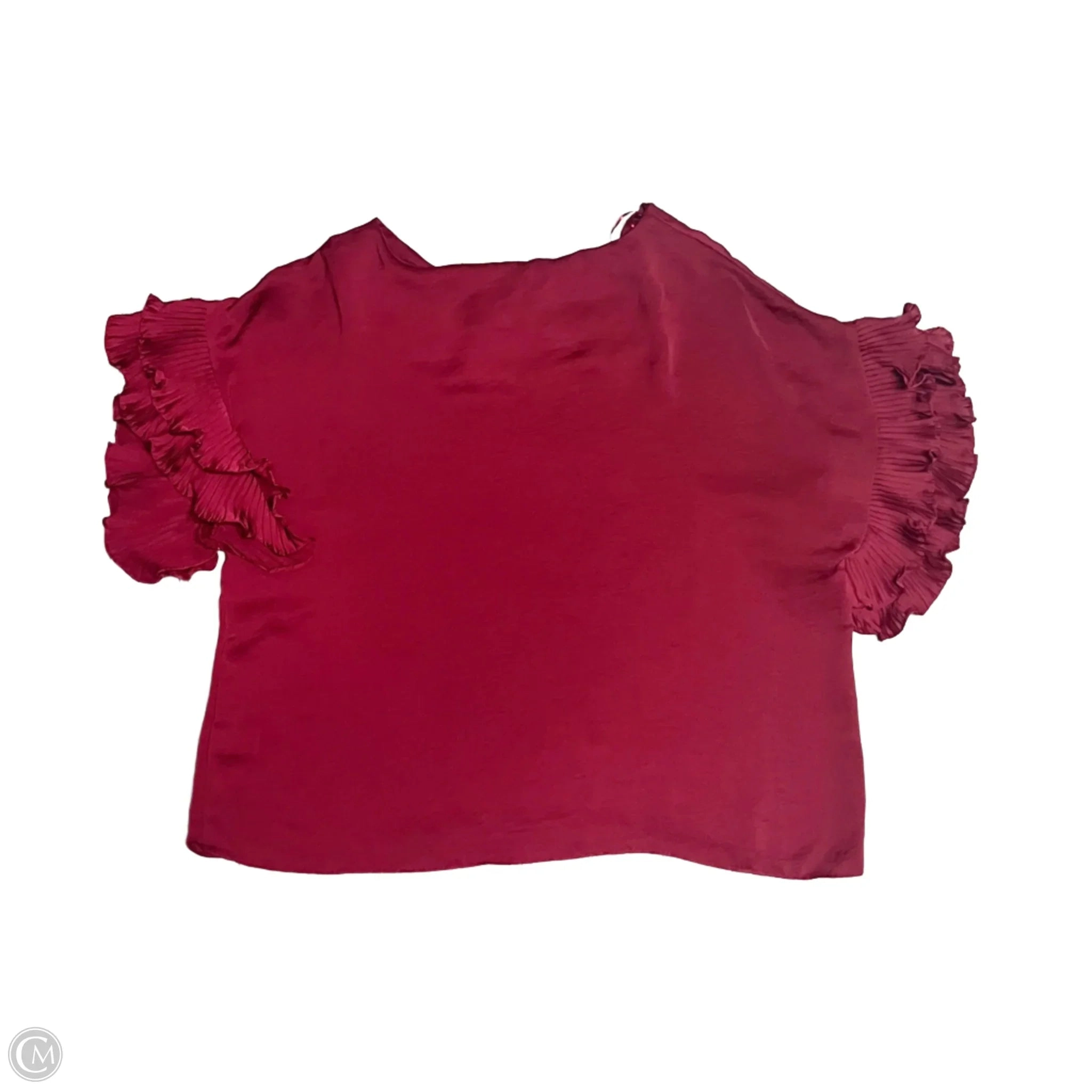 Blouse Short Sleeve By Melissa Paige In Red, Size: L