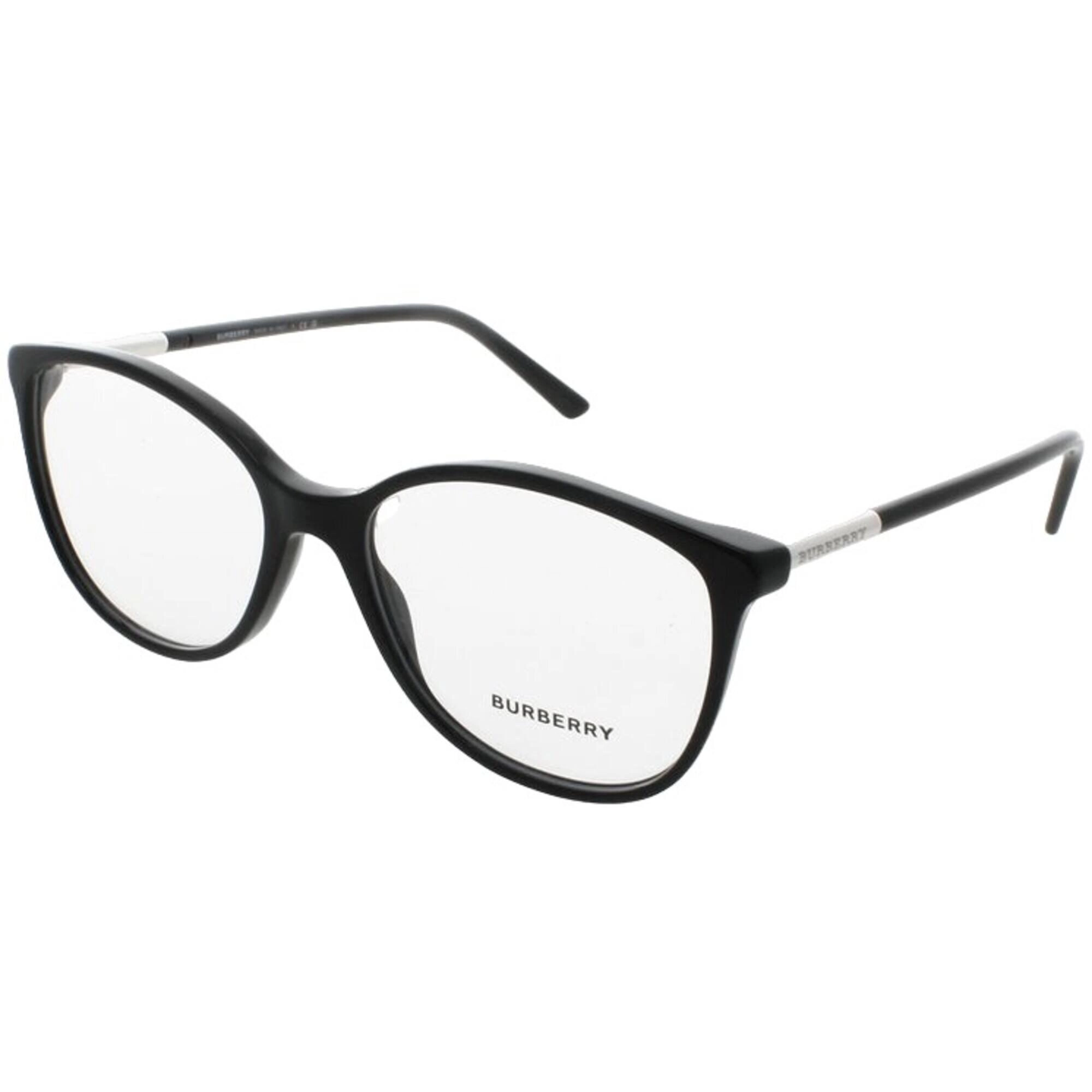Burberry Women's Eyeglasses - Full Rim Black Plastic Round Shape Frame | 0BE2128 3001