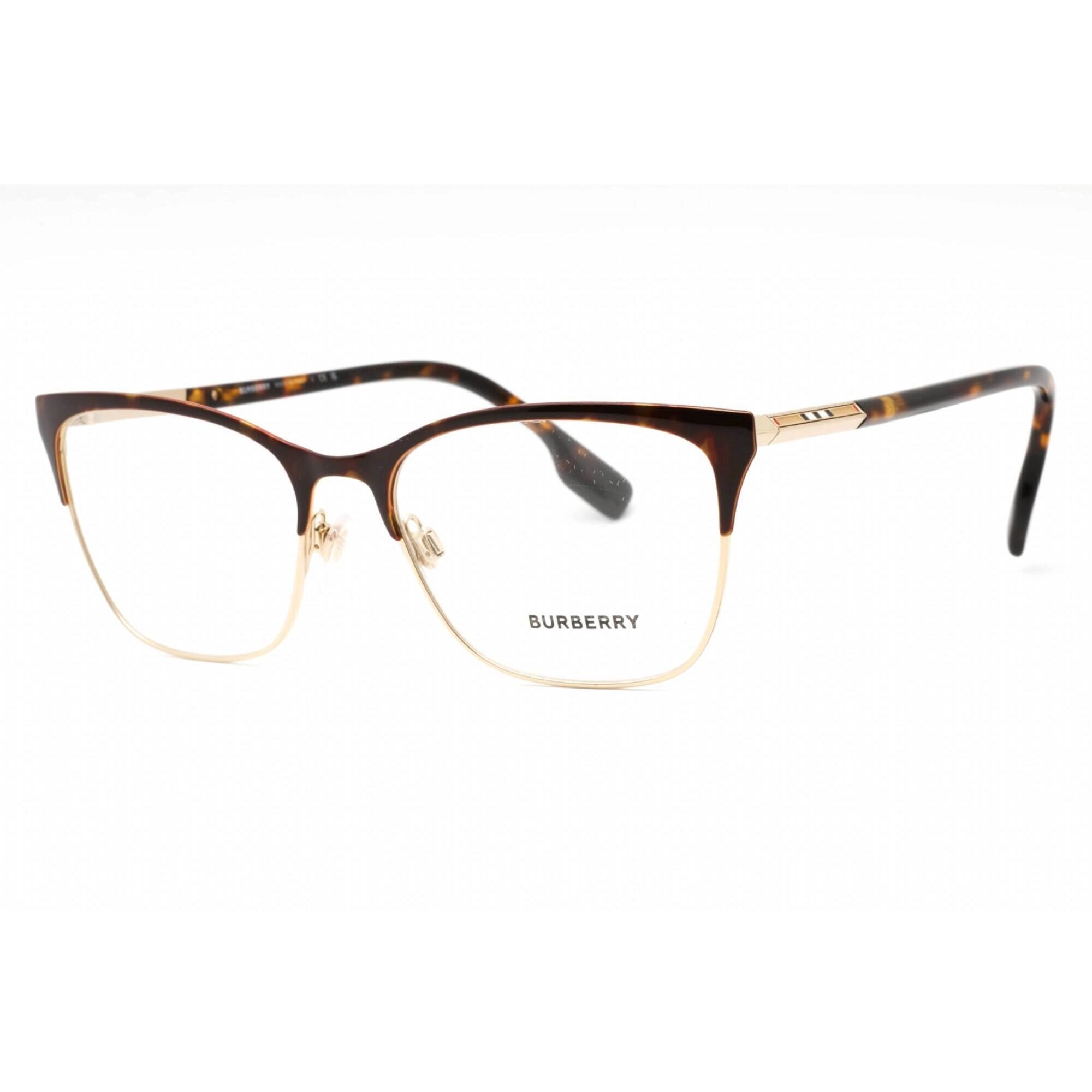 Burberry Women's Eyeglasses - Light Gold/Havana Metal Cat Eye Frame | 0BE1362 1312