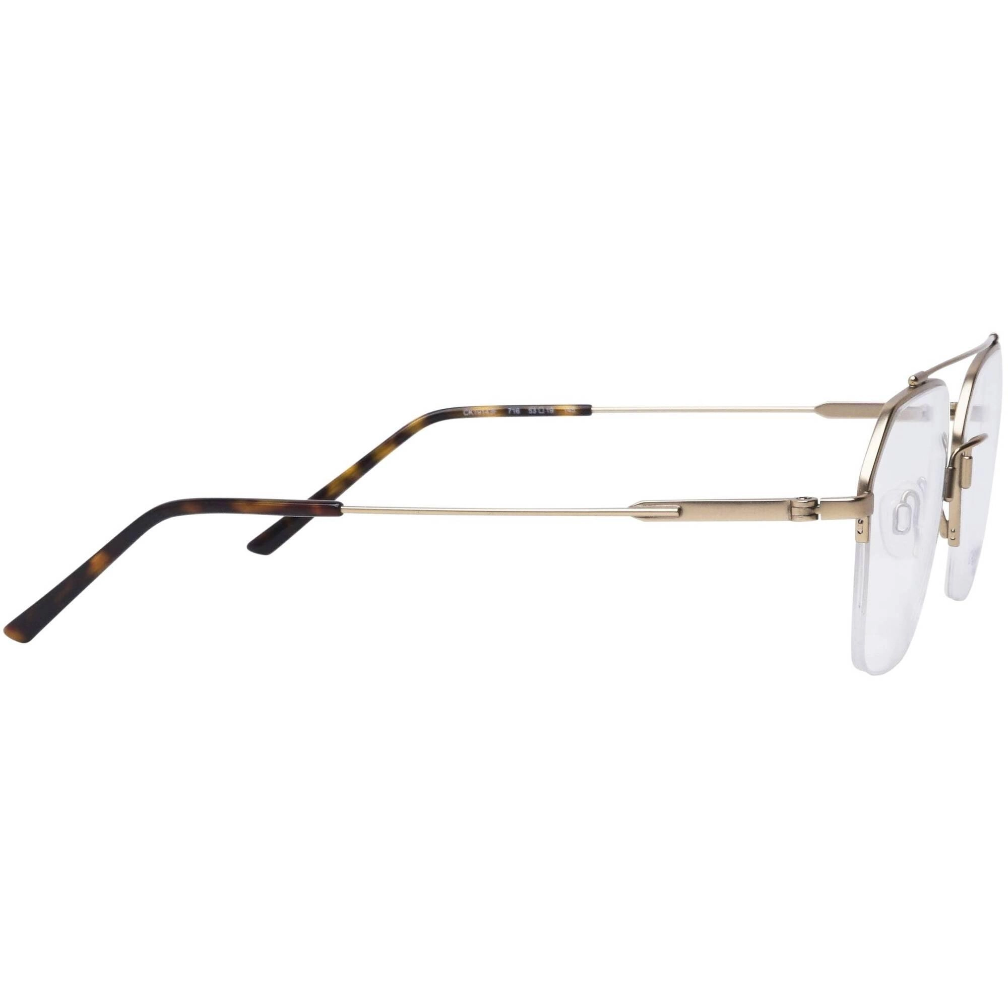 Calvin Klein Men's Eyeglasses - Satin Light Gold Square | CALVIN KLEIN CK19143F 716