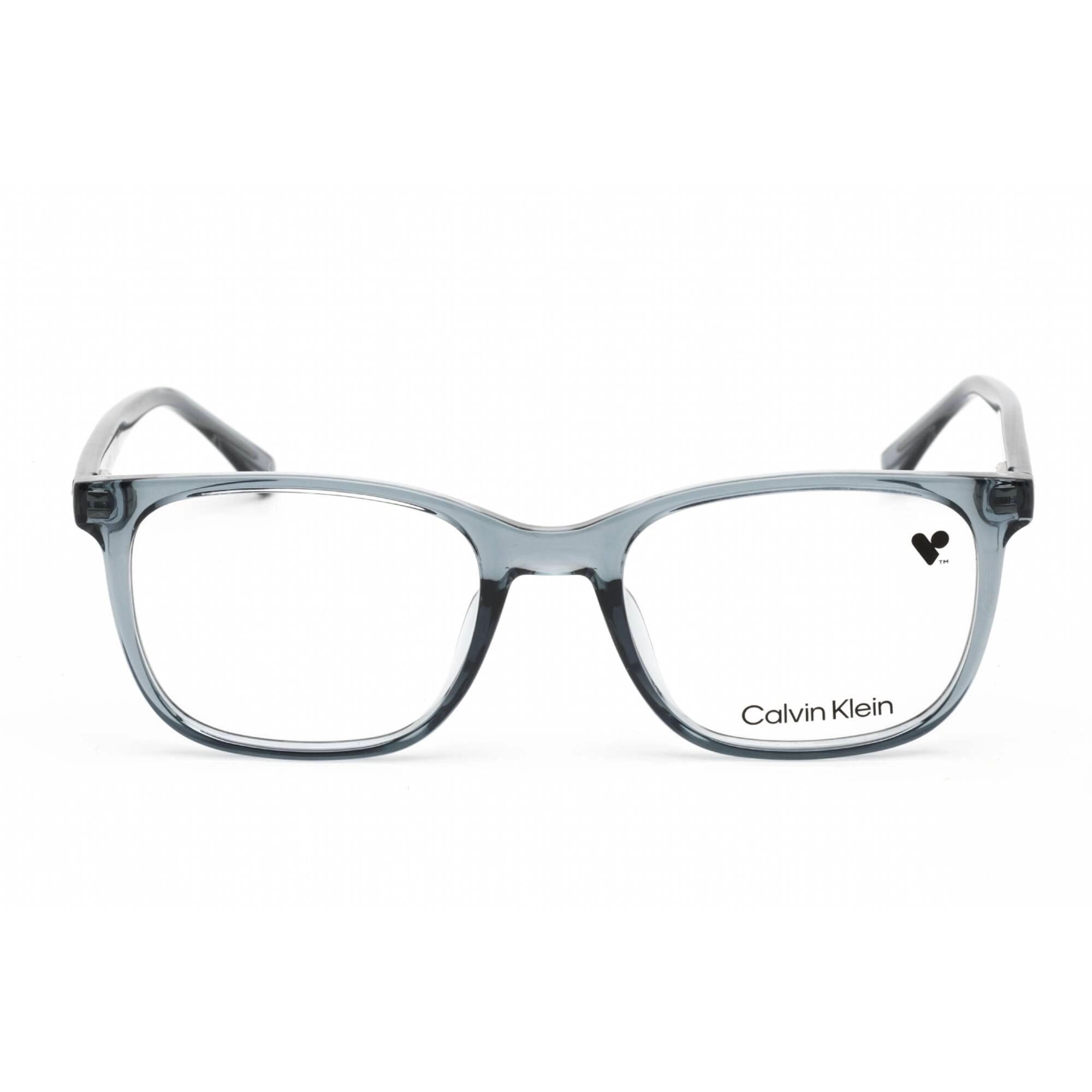 Calvin Klein Unisex Eyeglasses - Crystal Teal Plastic Square Shape Frame | CK21500 429