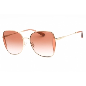 Coach Women's Sunglasses - Shiny Light Gold Butterfly Metal Frame | 0HC7158D 900513