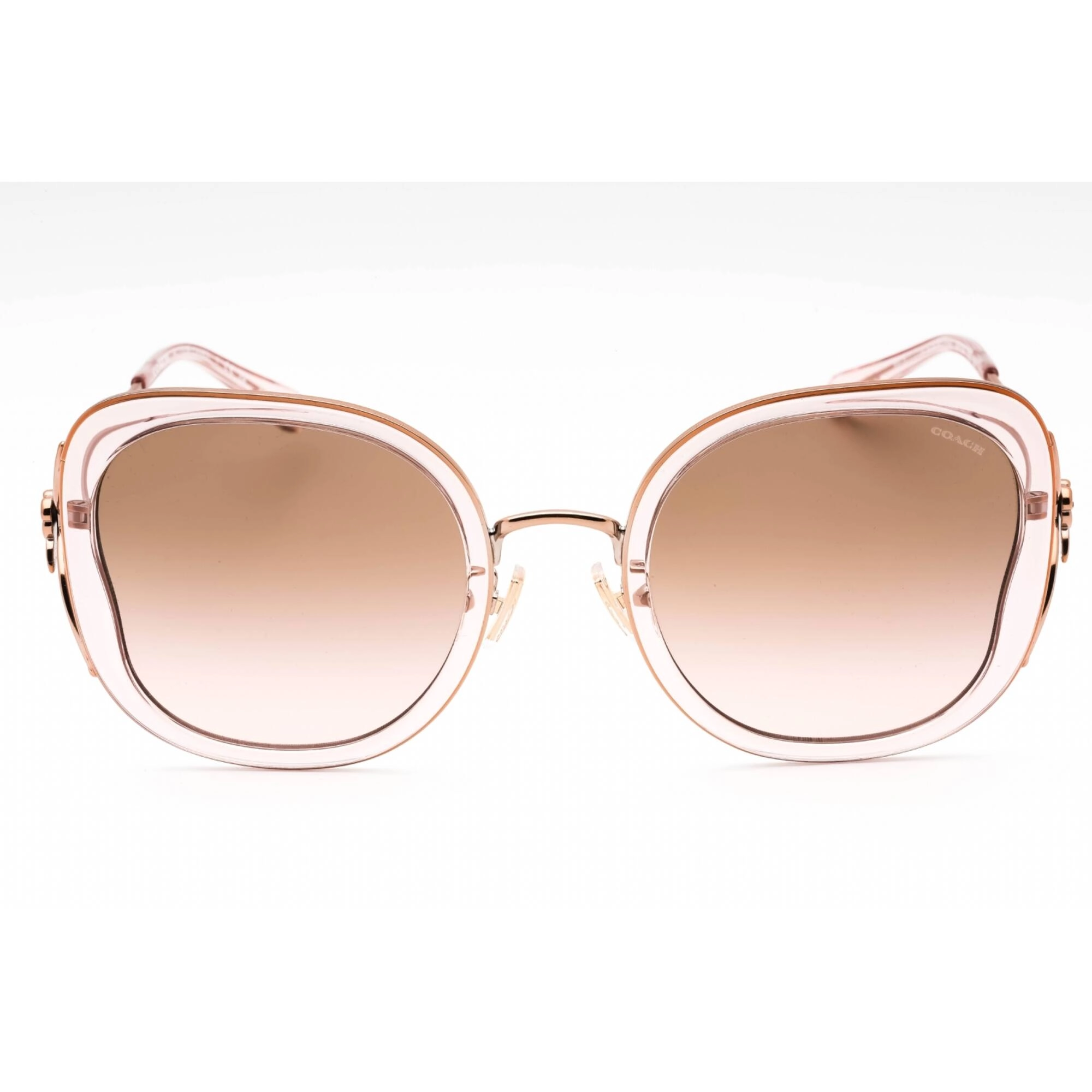 Coach Women's Sunglasses - Transparent Pink/Rose Gold Full Rim Frame | 0HC7153B 557511
