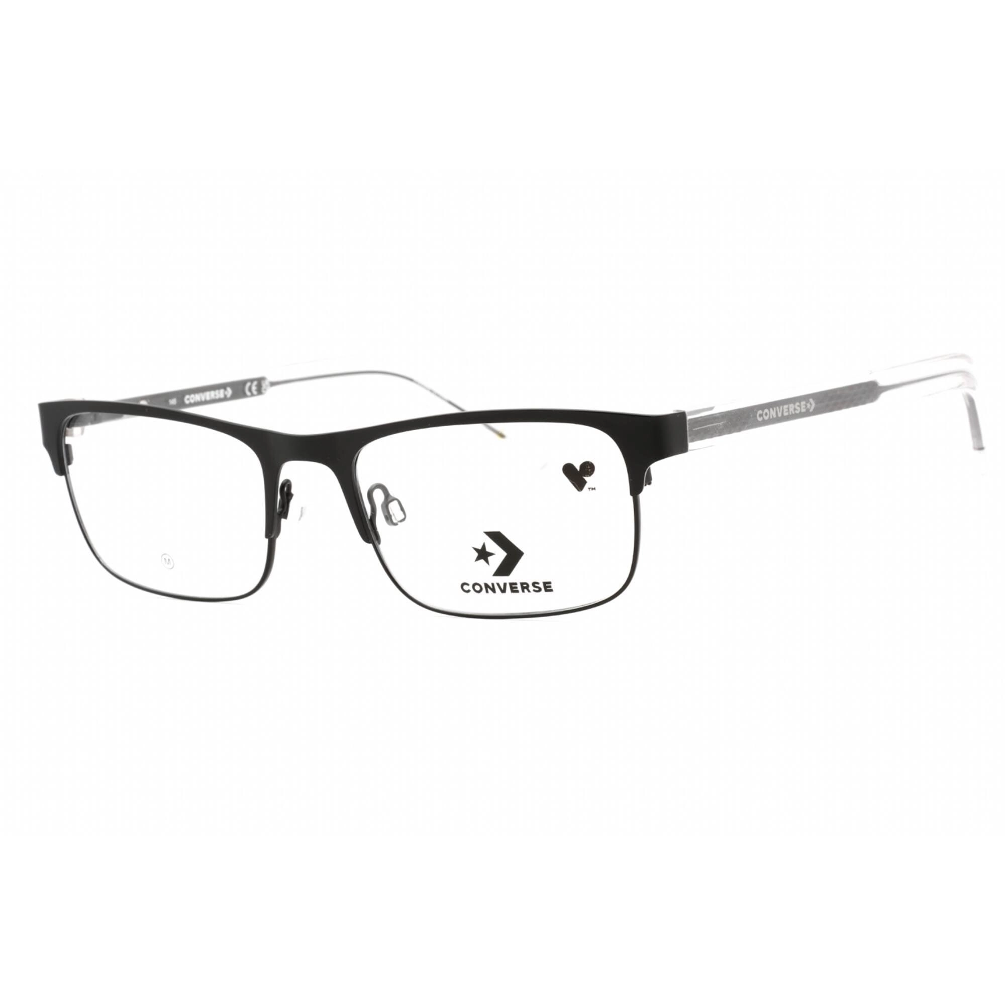 Converse Men's Eyeglasses - Matte Black Metal Full Rim Rectangular Frame | CV3022 001