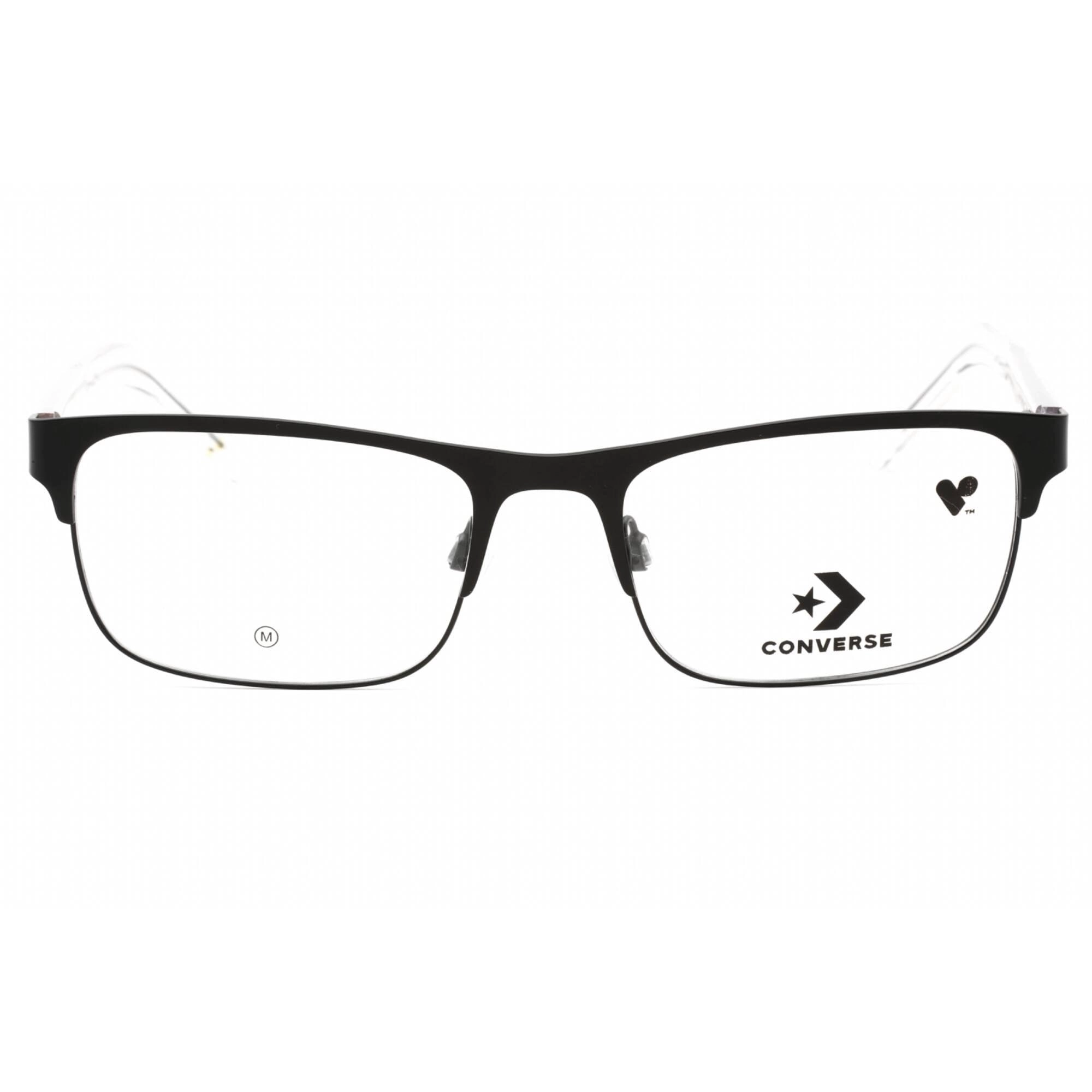 Converse Men's Eyeglasses - Matte Black Metal Full Rim Rectangular Frame | CV3022 001