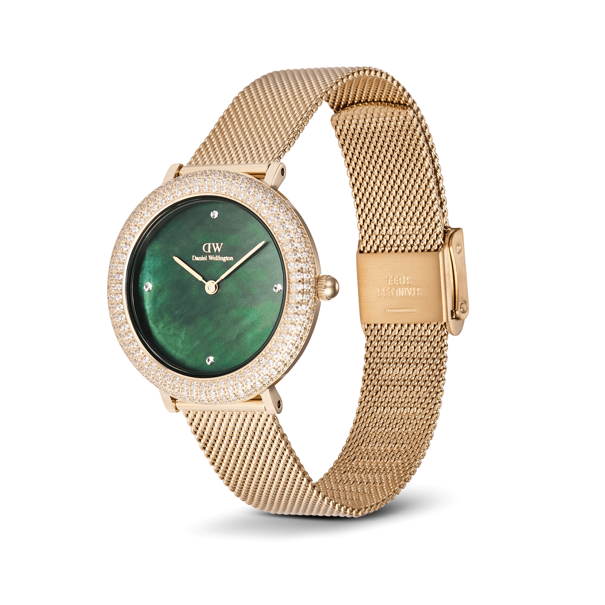 Crystalline Bezel Evergold Green
