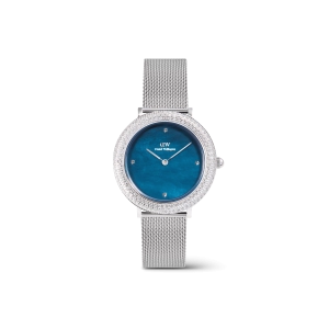 Crystalline Bezel Sterling Blue