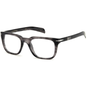 David Beckham Men's Eyeglasses - Grey Horn Plastic Rectangular Frame | DB-7070 02W8