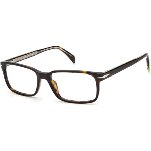 David Beckham Men's Eyeglasses - Havana Acetate Full Rim Rectangular | DB 1065 0086