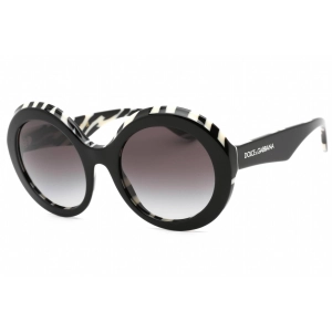 Dolce & Gabbana Women's Sunglasses - Full Rim Black Plastic Round | 0DG4418 33728G