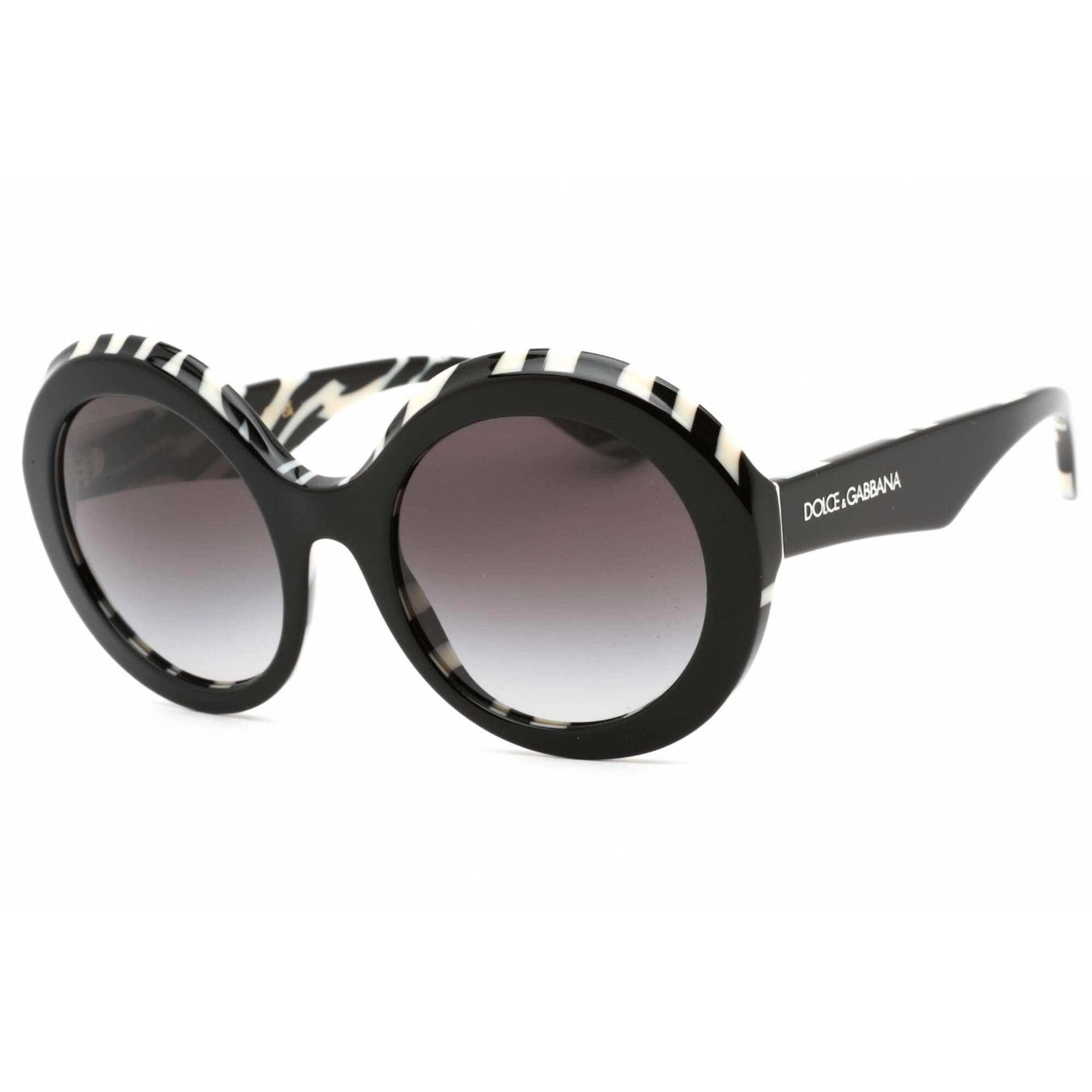Dolce & Gabbana Women's Sunglasses - Full Rim Black Plastic Round | 0DG4418 33728G