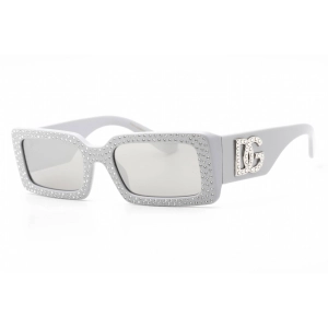 Dolce & Gabbana Women's Sunglasses - Light Grey Rectangular Frame | 0DG4447B 34186G