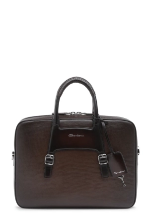 Embossed Leather Briefcase