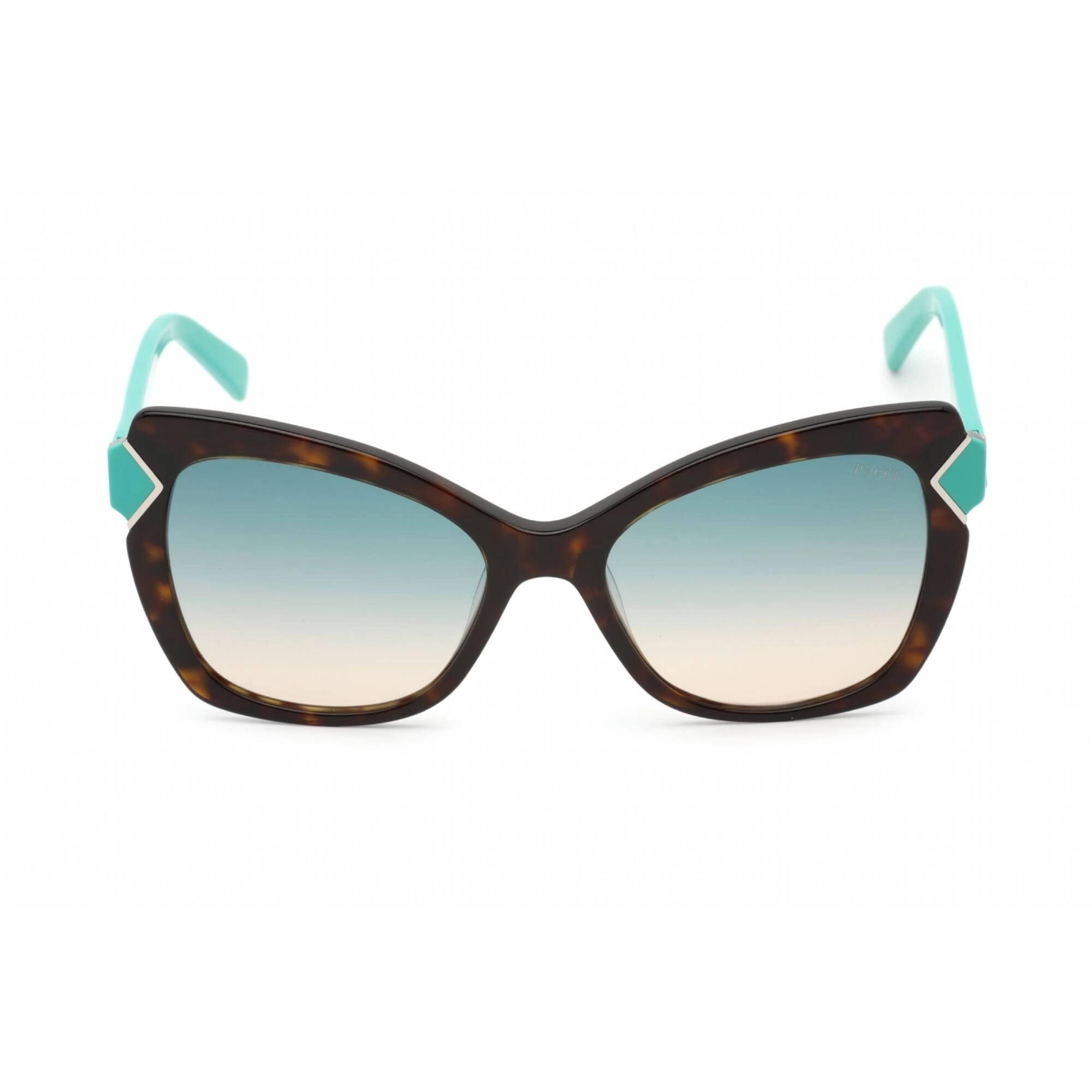 Emilio Pucci Women's Sunglasses - Shiny Dark Havana Cat Eye Shape Frame | EP0090 52P