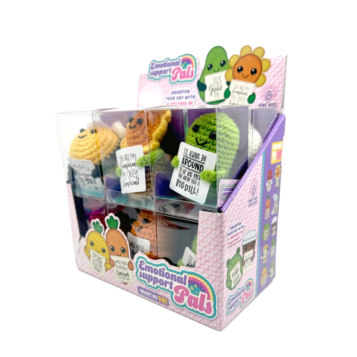 Emotional Support Keepsake Crochet Plush Pals - 12 Pieces Per Retail Ready Display 25287