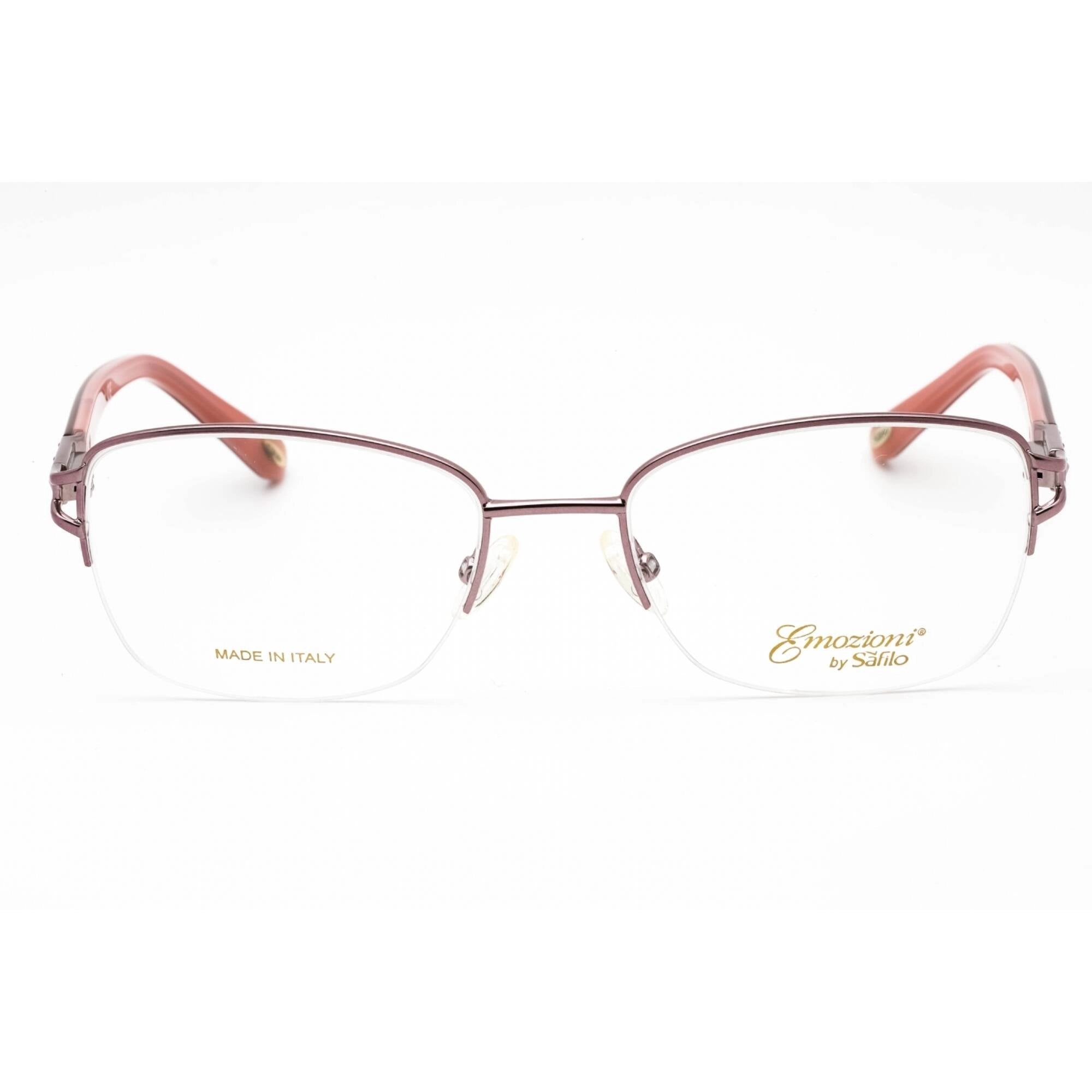 Emozioni Women's Eyeglasses - Light Pink Metal Oval Half Rim Frame | EM 4391 0S8R 00