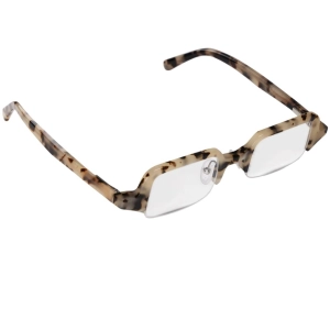 Eyebobs Unisex Reading Glasses - Vanilla Tortoise Rectangular Frame | 3420 WHO NOSE 21