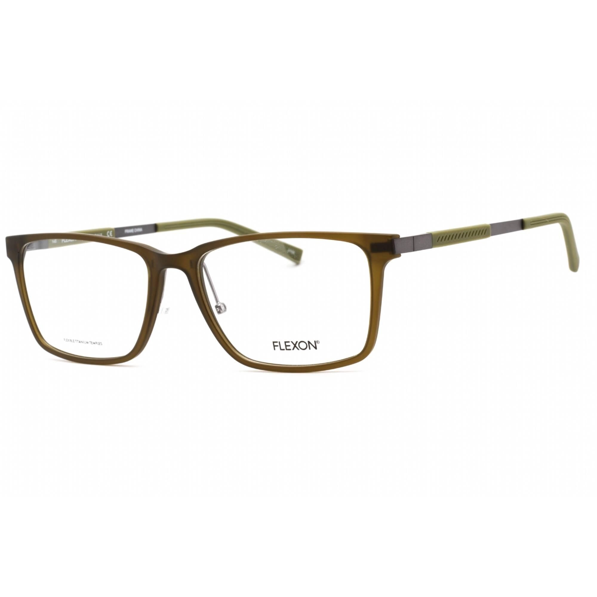 Flexon Men's Eyeglasses - Clear Lens Matte Crystal Olive Full Rim | FLEXON EP8005 313