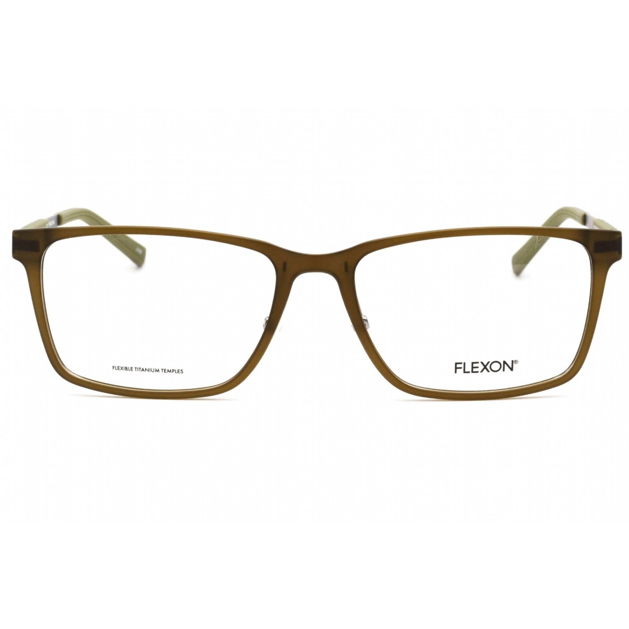 Flexon Men's Eyeglasses - Clear Lens Matte Crystal Olive Full Rim | FLEXON EP8005 313