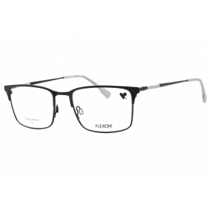 Flexon Men's Eyeglasses - Matte Black Metal Rectangular Shape Frame | FLEXON E1132 002