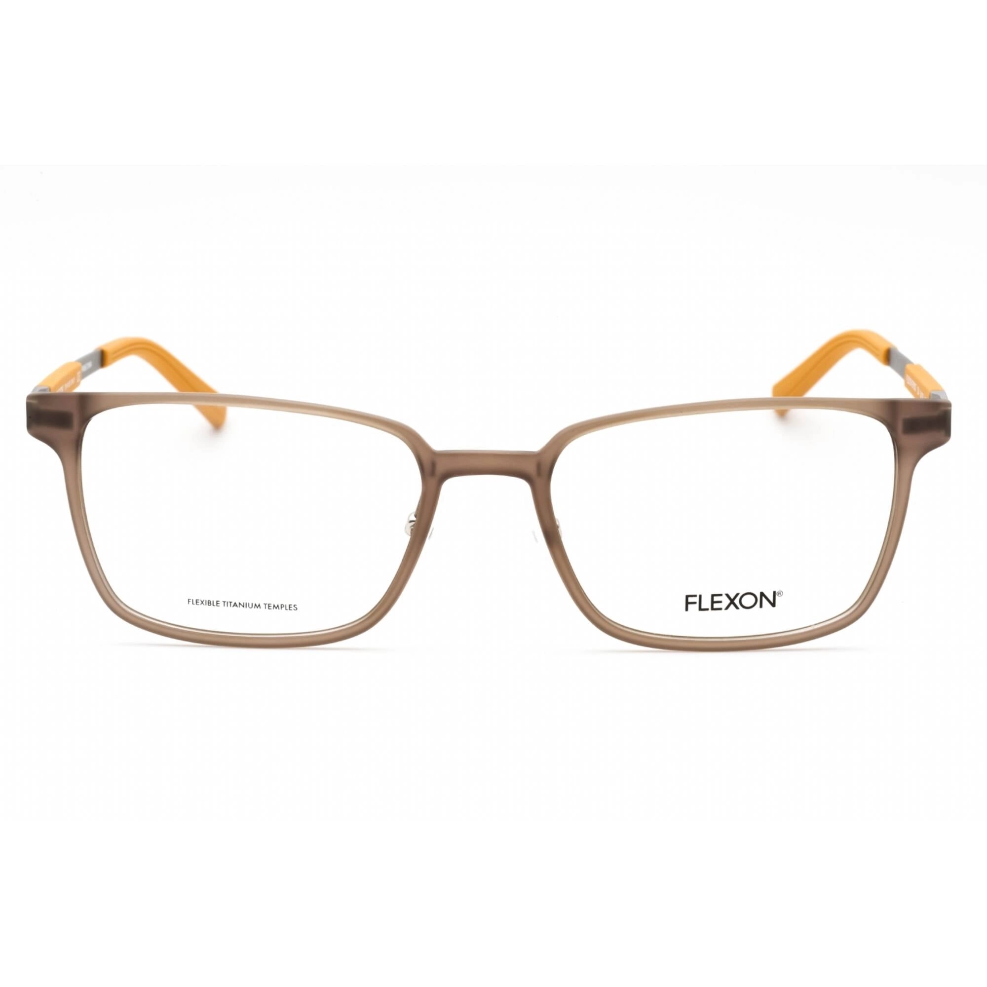 Flexon Men's Eyeglasses - Matte Taupe Crystal Acetate Rectangular | FLEXON EP8007 204