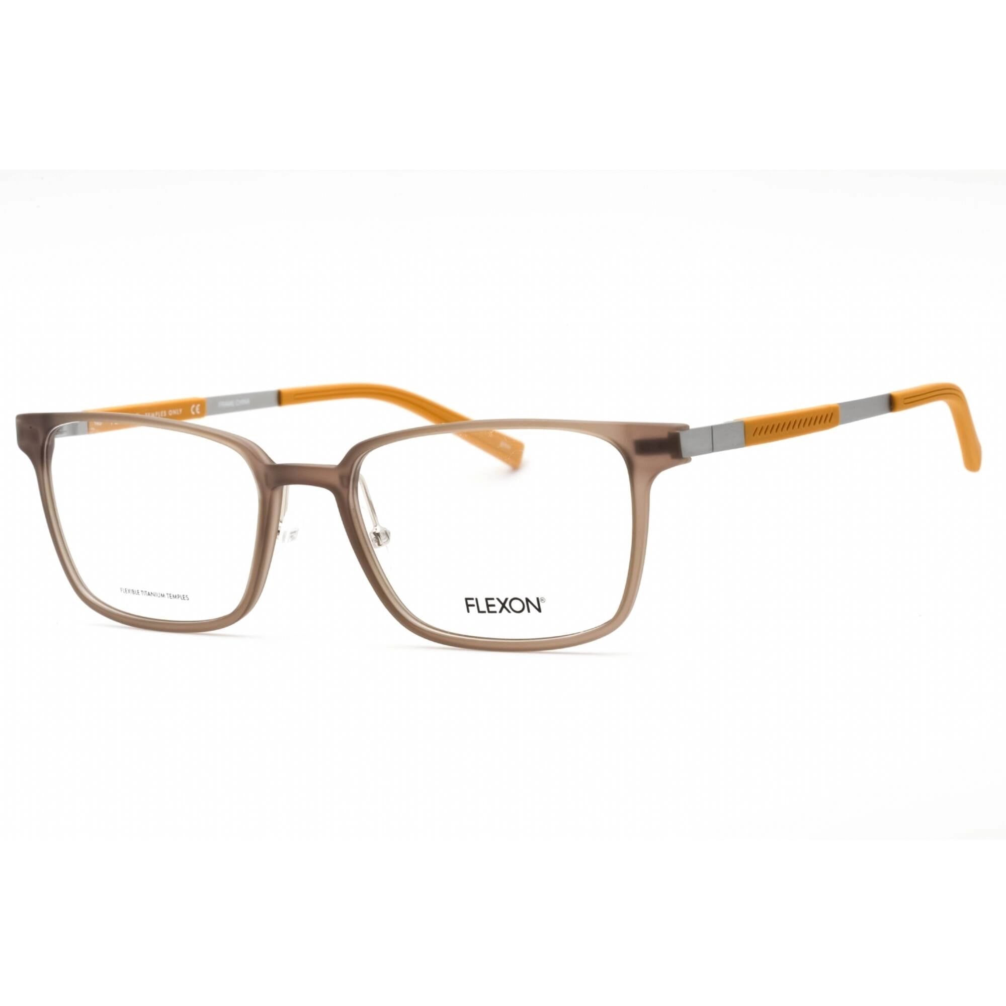 Flexon Men's Eyeglasses - Matte Taupe Crystal Acetate Rectangular | FLEXON EP8007 204