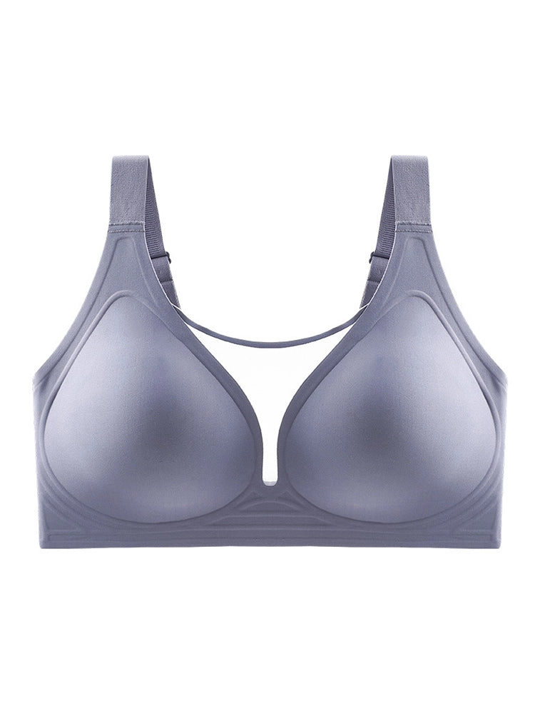 Full-Coverage Seamless Mesh Minimizer Bra