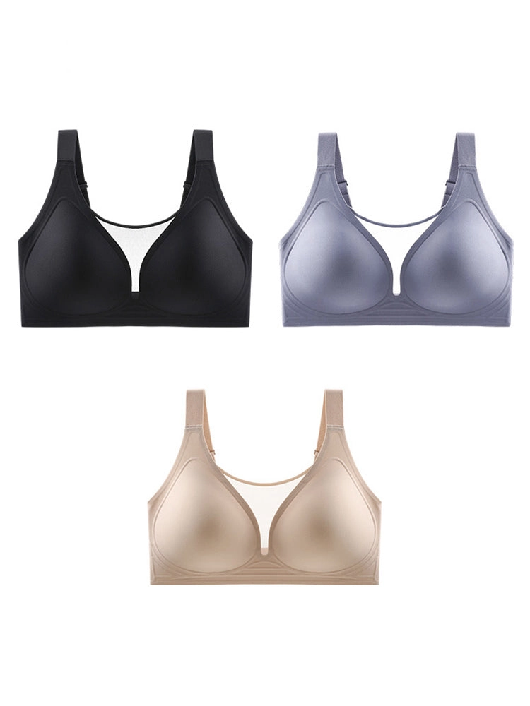 Full-Coverage Seamless Mesh Minimizer Bra