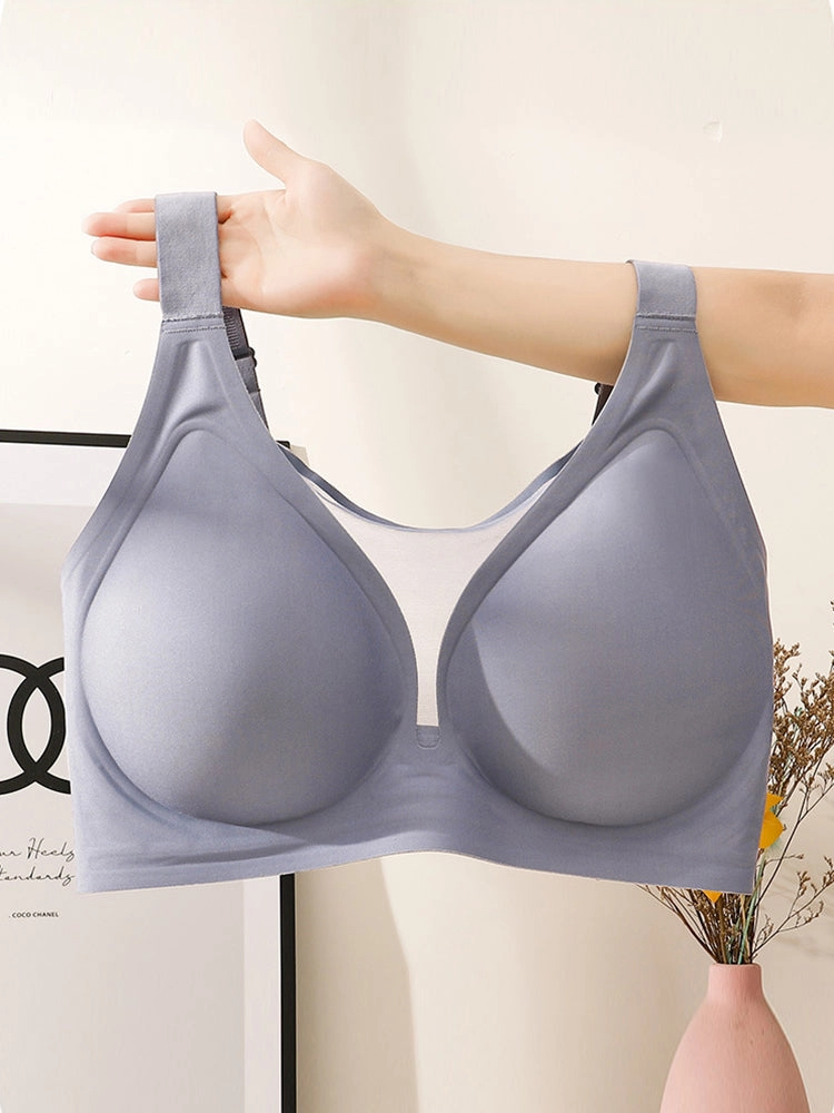 Full-Coverage Seamless Mesh Minimizer Bra
