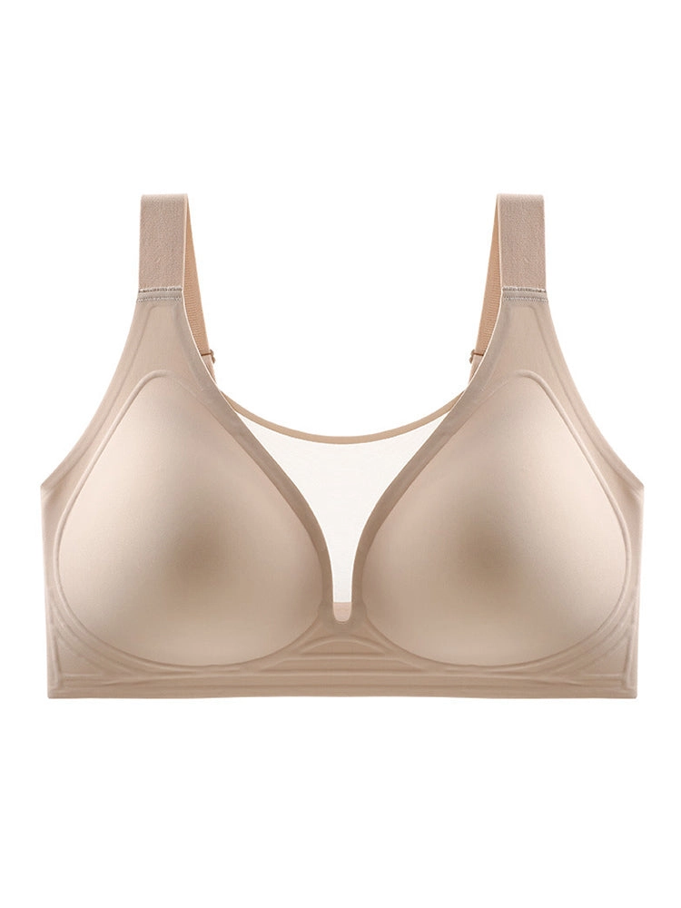 Full-Coverage Seamless Mesh Minimizer Bra