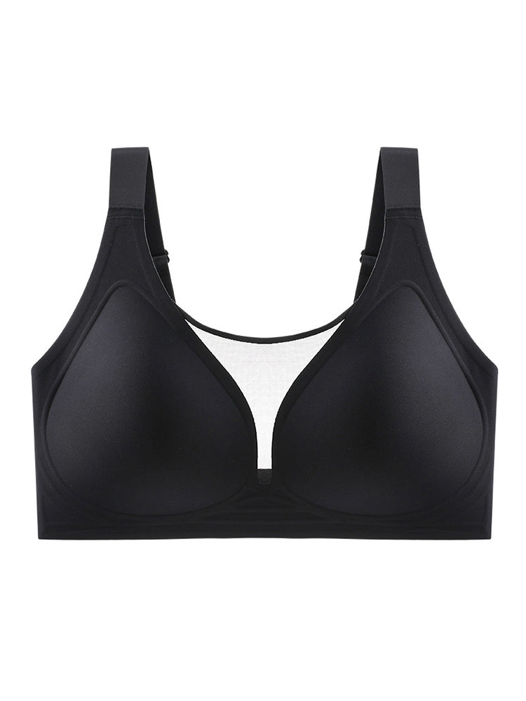 Full-Coverage Seamless Mesh Minimizer Bra