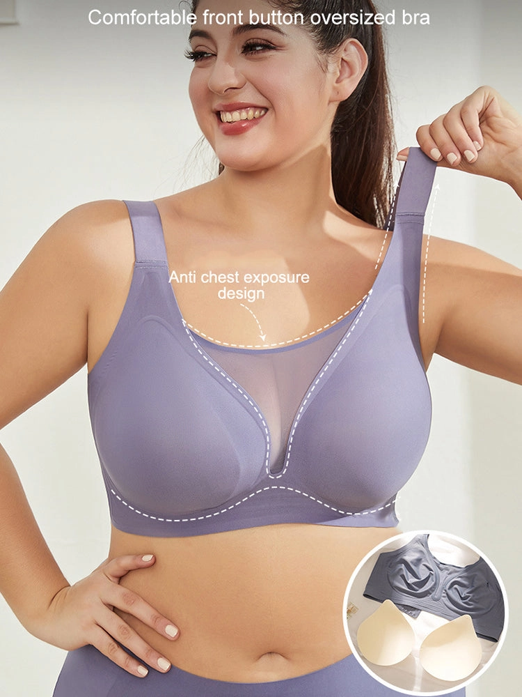 Full-Coverage Seamless Mesh Minimizer Bra