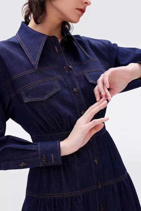 Furiosa Dress in Denim Blue
