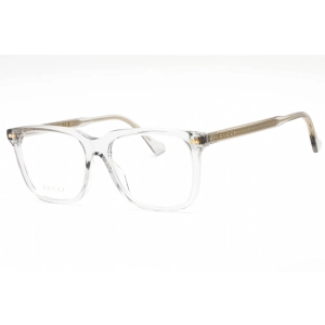 Gucci Men's Eyeglasses - Grey Plastic Square Full Rim Frame Clear Lens | GG0737O 016
