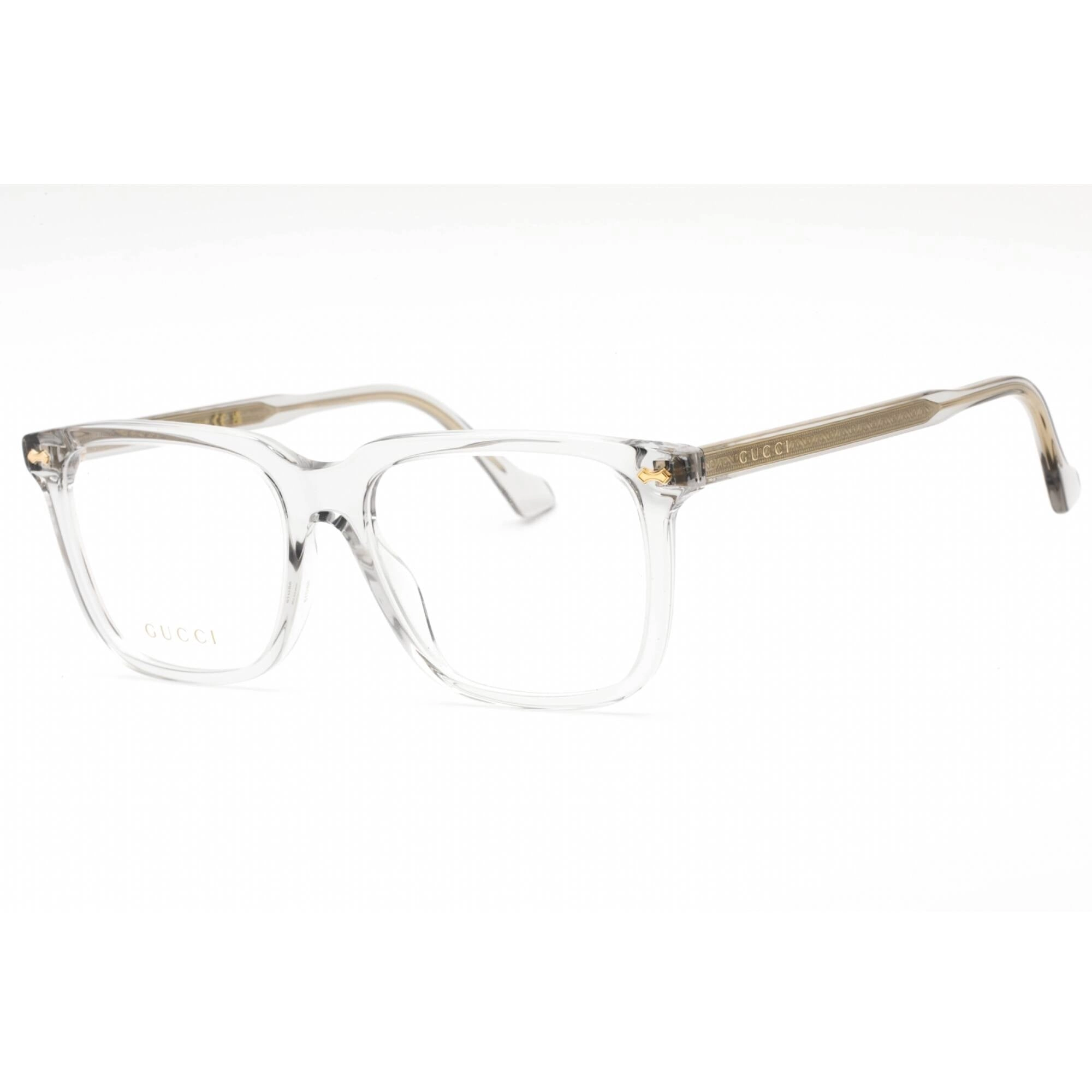 Gucci Men's Eyeglasses - Grey Plastic Square Full Rim Frame Clear Lens | GG0737O 016