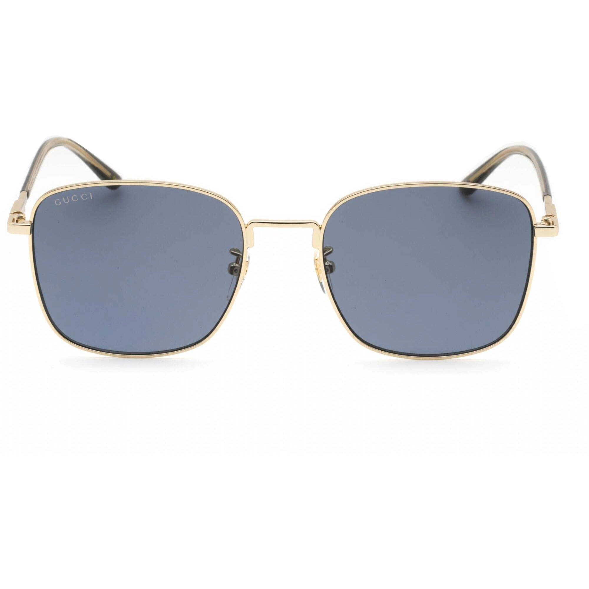 Gucci Men's Sunglasses - Gold/Havana Square Full Rim Metal Frame | GG1350S 004