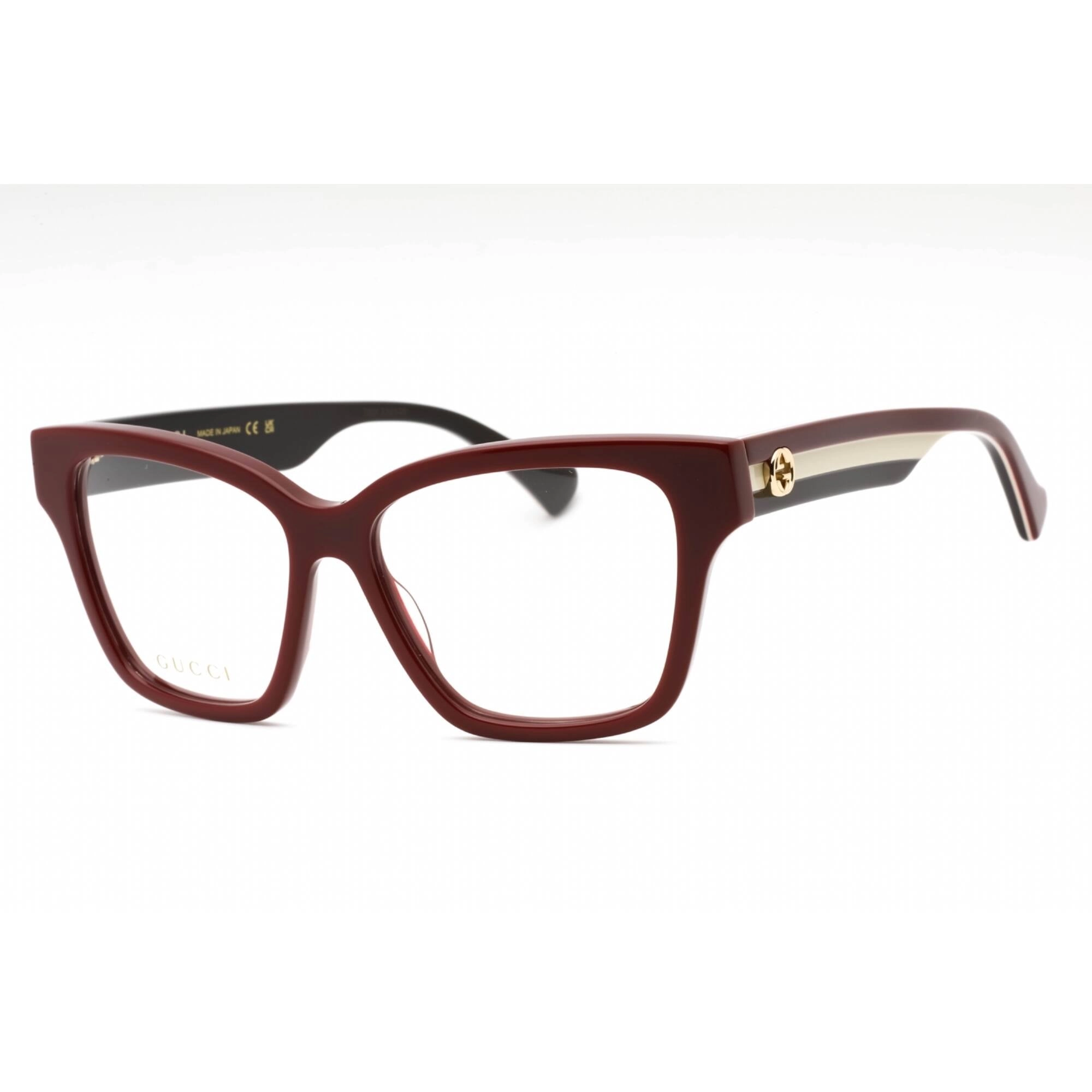 Gucci Women's Eyeglasses - Burgundy Plastic Cat Eye Full Rim Frame | GG1302O 005