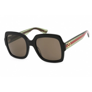 Gucci Women's Sunglasses - Green Black Acetate Full Rim Square Frame | GG0036SN 002